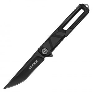 Spring-Assist Folding Knife | Wartech Slim 3in. Tanto Blade Tactical EDC - Black
