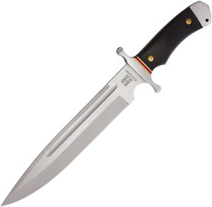 Tactical Knife Rough Rider Highland Bowie 10.75in. Blade Combat Hunter + Sheath