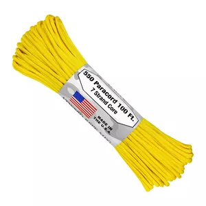 550 Paracord - 100ft - Yellow - Made in USA