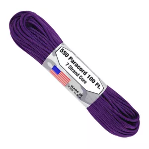 550 Paracord - 100ft - Purple - Made in USA