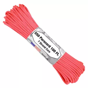 550 Paracord - 100ft - Pink - Made in USA