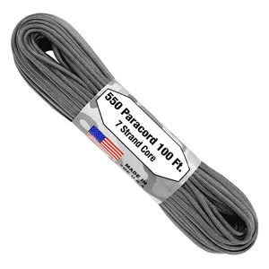 550 Paracord - 100ft - Graphite - Made in USA