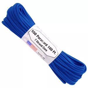 550 Paracord - 100ft - Ultramarine Blue - Made in USA