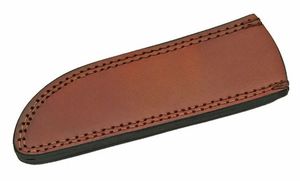 Fixed-Blade Knife Belt Sheath Brown Leather 8.25