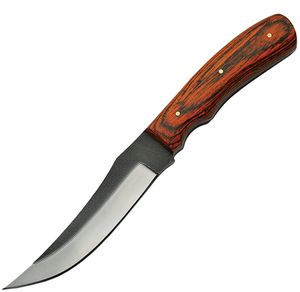 Fixed-Blade Hunting Knife 5in. File Blade Red Wood Handle Full Tang Skinner
