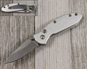 Switchblade Automatic Folding Knife Mini 1.75in. Silver Blade - Silver Handle