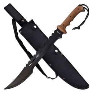 Survival Machete | Black Falcata 18in Blade Fantasy Short Sword + Sheath