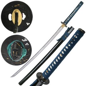 Hand-Forged Carbon Steel Navy Blue Japanese Samurai Sword