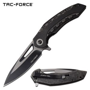 Spring-Assist Folding Knife Mtech Black 3.5in. Blade Tactical Frame-Lock - Stone
