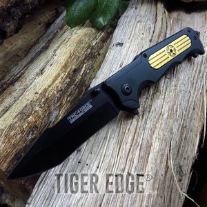 Spring Assist Folding Pocket Knife Tac Force Military Black EDC Tactical Tf882Sg