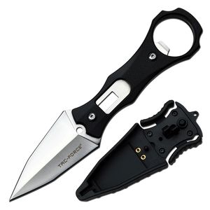 Tactical Dagger Tac-Force Fixed-Blade Knife Double Edge Slim Boot Blade Black