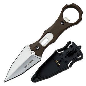 Tactical Dagger Tac-Force Fixed-Blade Knife Double Edge Slim Boot Blade Tan