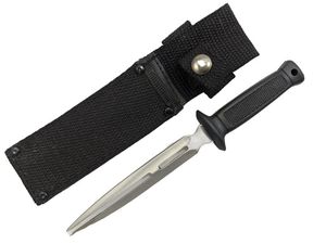 Fixed-Blade Knife Dagger Boot Knife Double Point Full Tang + Sheath 7
