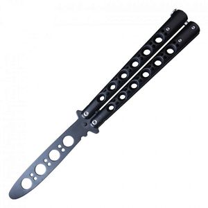 Practice Butterfly Knife 8.75in. Black Balisong Trainer Wbk2 - No Blade