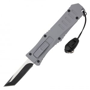 Out-the-Front Automatic Knife 2in. Tanto Blade Mini OTF - Gray