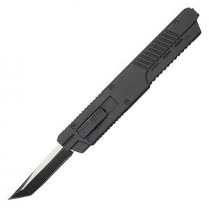 Out-The-Front Automatic Knife 2in. Tanto Blade Pistol Slide Mini OTF - Black