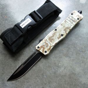 Out-The-Front Automatic Knife Atomic OTF 3.75in Drop Point Blade Tan Digital Camo