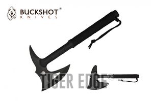 Tactical Axe Hatchet Tomahawk Pick Black 17in Full Tang Military Combat + Sheath