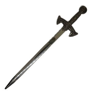 Letter Opener | Mini Sword Medieval Templar  Silver 7.75