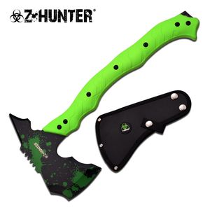 Z-Hunter Green Zombie Hacker Full Tang Tactical Axe Hatchet Tomahawk